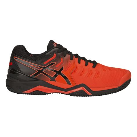 asics gel resolution 7 clay 2019 rot schwarz tennisschuhe herren